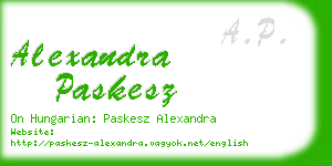 alexandra paskesz business card